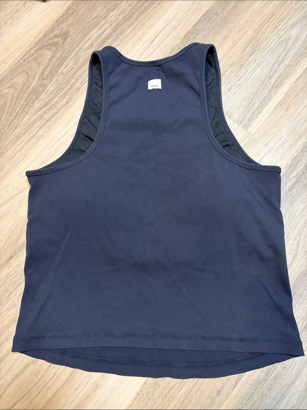 Vuori Women's Black Ribbed Tank Top - Picture 2 of 4
